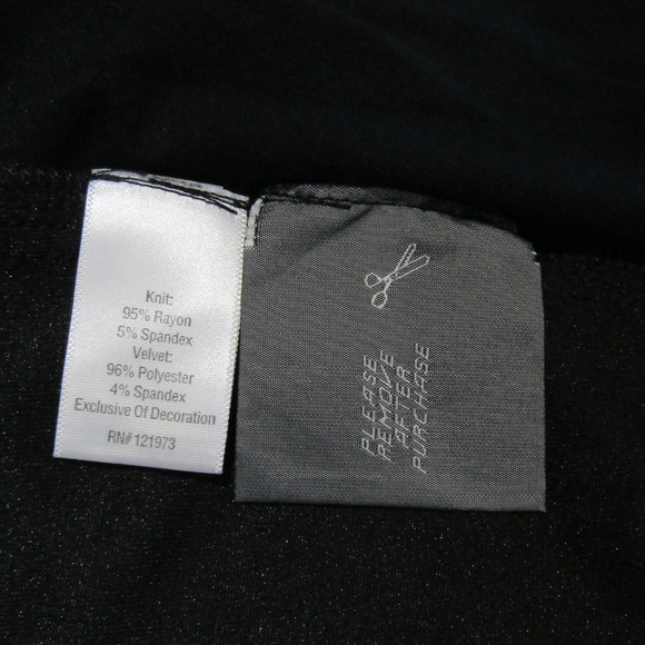 NWT Simply Vera Little Black Dress Mixed Media PM - Picture 7 of 7